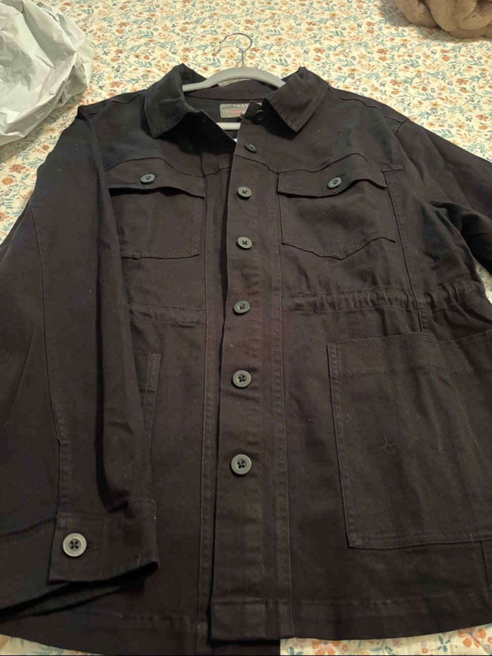 torrid Black Button-Front Utility Jacket - Picture 3 of 6
